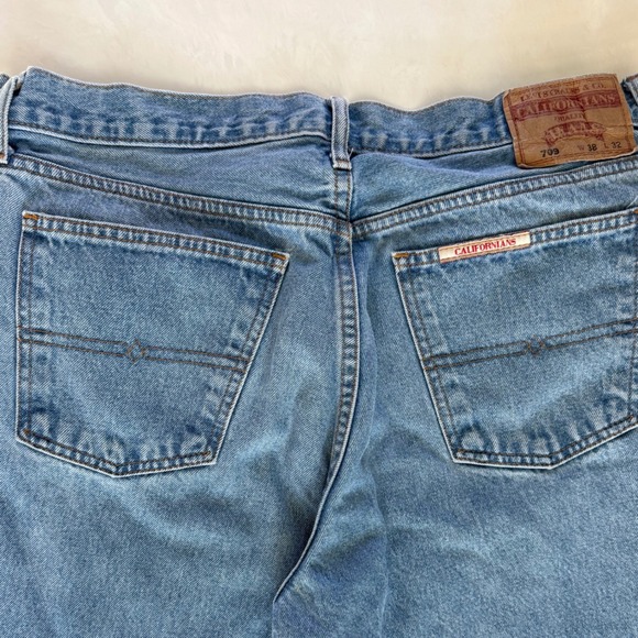 Vintage Levis Californians Jeans 709 Button Fly Light Wash Denim USA 36x31 - Picture 5 of 13